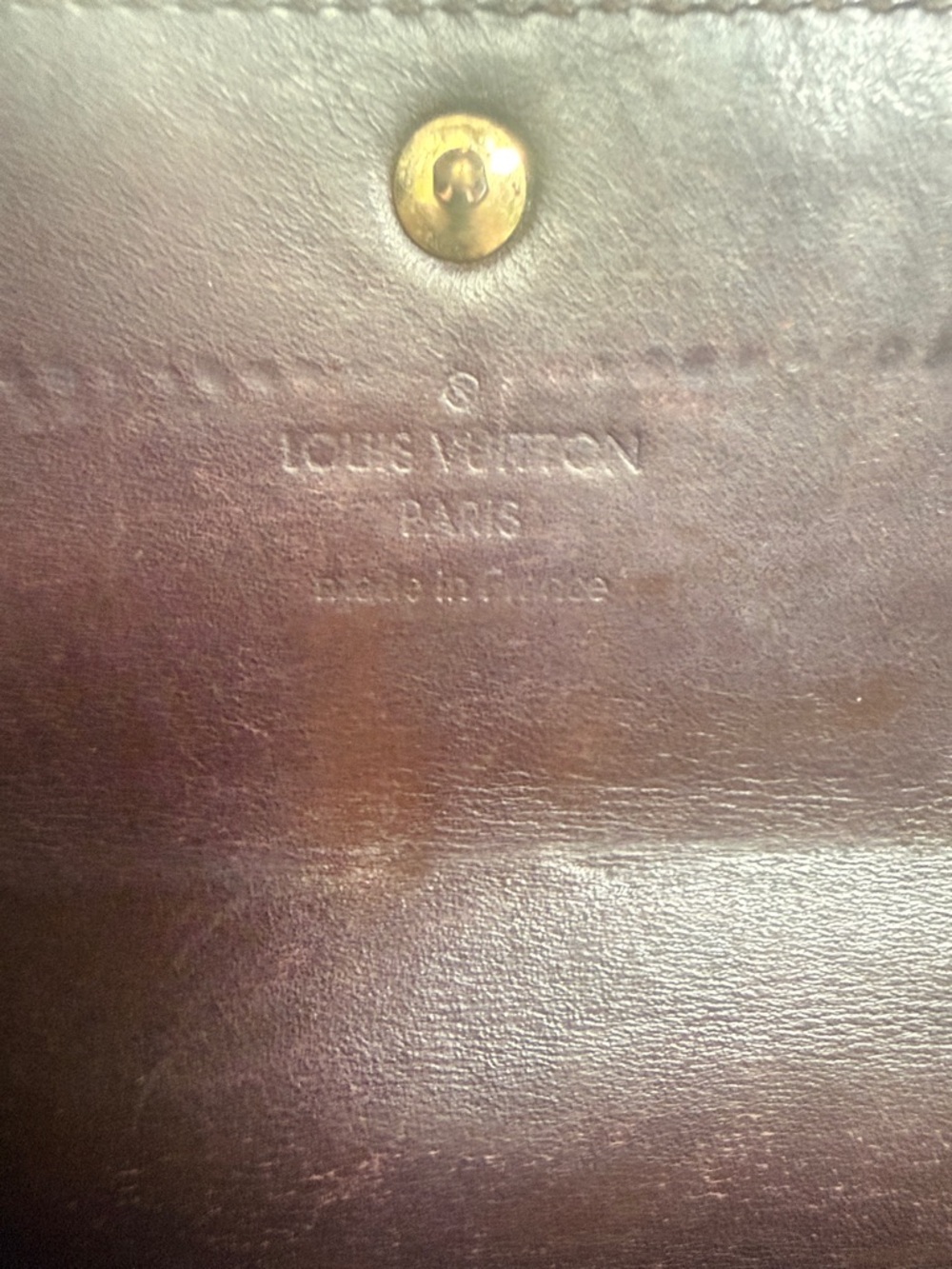Louis Vuitton Vernis Amarante Sarah Deep Bordeaux Patent Continental Wallet - Picture 6 of 8